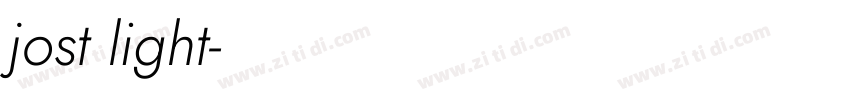 jost light字体转换